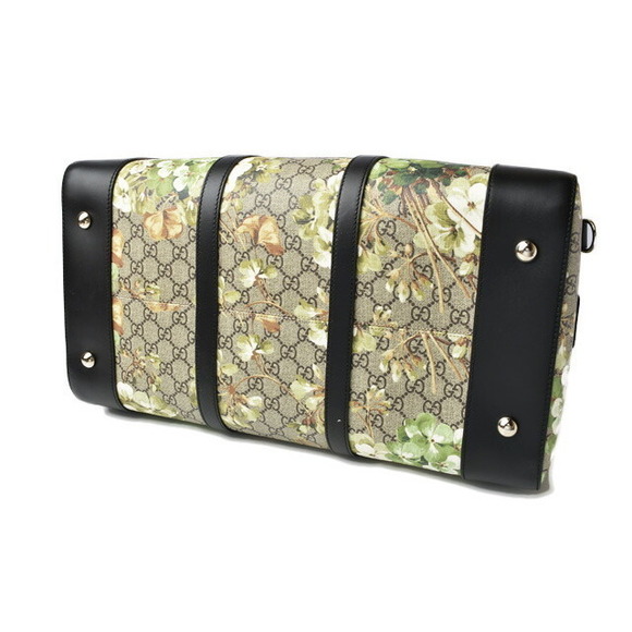 Gucci GG BLOOMS Supreme Canvas Boston Shoulder Bag Green Beige - Picture 8 of 12